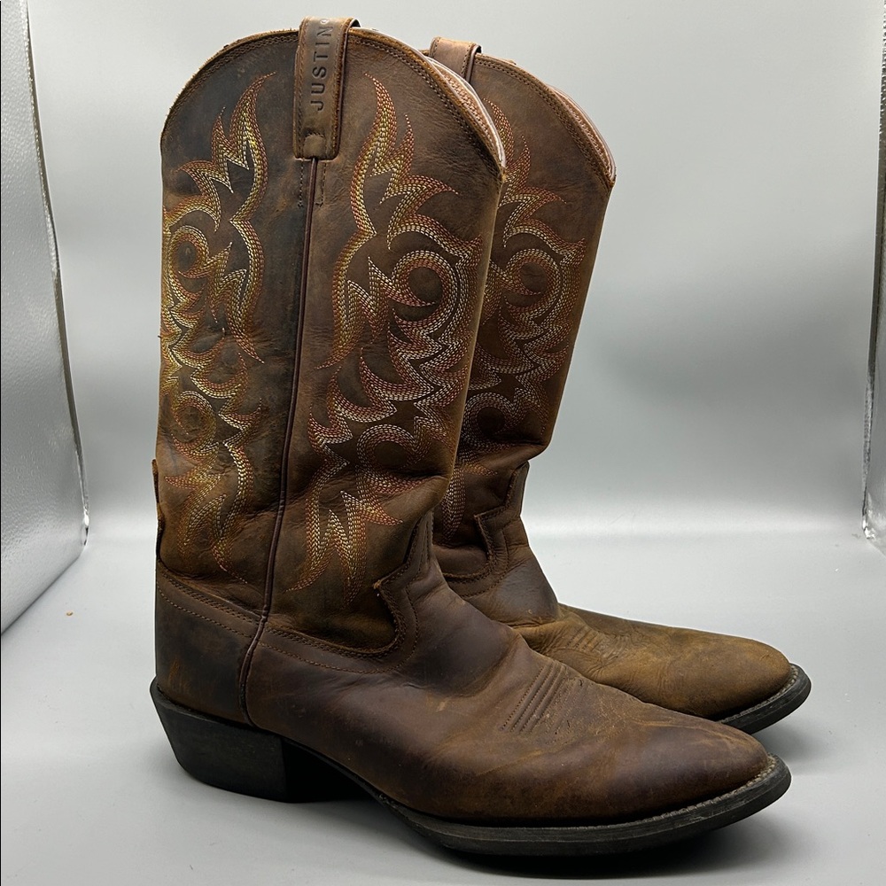 Justin Stampede Western Cowboy Boots size 10.5D